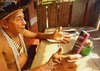 Cacique Domingos Munduruku in transatlantic conversation from Bragança, Marituba, Pará, Brazil with project partners in London, UK and Brasilia, Brazil.