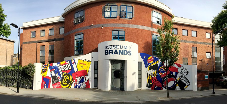 Museum of Brands mural by Sean Steed