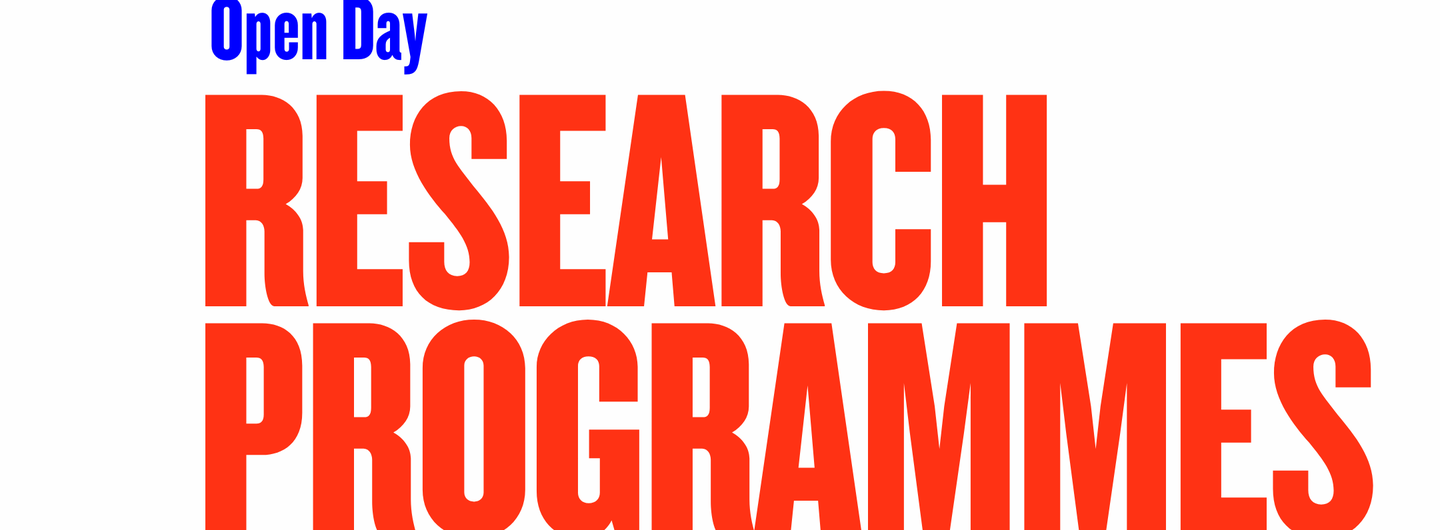 Open Day: Research programmes