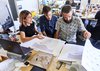 Reviewing work in the School of Architecture Studios (photo: Richard Haughton)