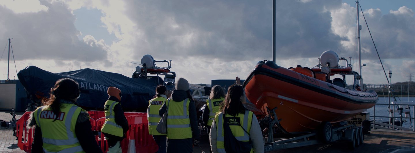 RCA School of Design students on a research visit with the RNLI
