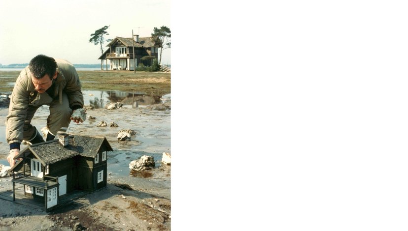 On the film set of Andrei Tarkofsky's 'The Sacrifice' (1986)
