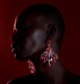 Ruby Sunset Starburst Earrings